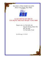 3.1 Xây dựng luận chứng kỹ thuật cho nhà máy chế biến rau quả (địa điểm tự chọn).