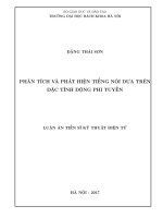 Luận án tiến sĩ phân tích và phát hiện tiếng nói dựa trên đặc tính động phi tuyến 