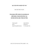 ứng dụng viễn thám và gis đánh giá biến động thảm phủ rừng tại huyện hương khê, tỉnh hà tĩnh