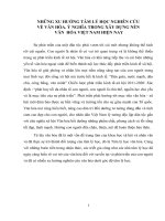 TIỂU LUẬN tâm lý học   NHỮNG XU HƯỚNG tâm lý học NGHIÊN cứu về văn hóa   ý NGHĨA TRONG xây DỰNG nền văn hóa VIỆT NAM HIỆN NAY