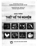Giáo trình thiết kế thí nghiệm (dùng cho giảng dạy đại học các ngành thú y, chăn nuôi thú y và nuôi trồng thủy sản) 