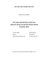 xây dựng bản đồ đơn vị đất đai bằng kỹ thuật gis huyện thuận thành, tỉnh bắc ninh