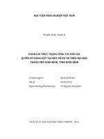 đánh giá thực trạng công tác đấu giá quyền sử dụng đất tại một số dự án trên địa bàn thành phố ninh bình, tỉnh ninh bình