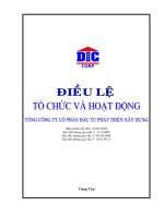 Điều Lệ Tổ Chức Và Hoạt Động Của Công Ty Cổ Phần Đầu Tư Phát Trển Xây Dựng