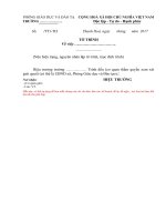 mau to trinh, DE NGHI