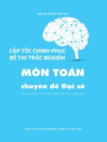 Cấp tốc chinh phục đề thi trắc nghiệm môn Toán