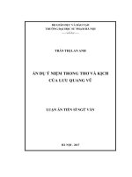 Ẩn dụ ý niệm trong thơ và kịch của Lưu Quang Vũ (LA tiến sĩ)