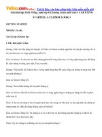 Giải bài tập SGK Tiếng Anh lớp 8 Chương trình mới Unit 11 GETTING STARTED, A CLOSER LOOK 1 