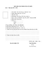 MẪU BÁO CÁO THÀNH TÍCH CÁ NHÂN (Dương)