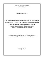 Bảo hộ quyền tác giả trước những xâm phạm từ internet trên thế giới và Việt Nam - phân tích dưới góc độ quyền con người