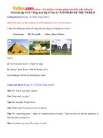 Giải bài tập SGK Tiếng Anh lớp 8 Unit 14 WONDERS OF THE WORLD 