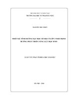 Thiết kế tình huống dạy học số học ở lớp 3 theo định hướng phát triển năng lực học sinh 