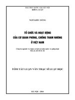 Tổ chức và hoạt động của cơ quan phòng chống tham nhũng ở Việt Nam