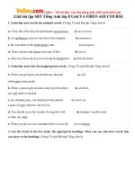 Giải bài tập SBT Tiếng Anh lớp 8 Unit 9 A FIRSTAID COURSE 