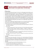 RỦI RO VÀ QUẢN LÝ RỦI RO TRONG HOẠT ĐỘNG KINH DOANH CỦA NGÂN HÀNG THƯƠNG MẠI