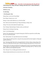 Giải bài tập SGK Tiếng Anh lớp 8 Chương trình mới Unit 9: Natural Disasters