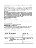 KẾ HOẠCH CHĂM sóc DI TÍCH LỊCH sử địa PH