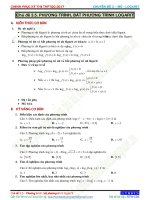 Trắc nghiệm toán chuyên đề phương trình bất phương trình mũ logarit 