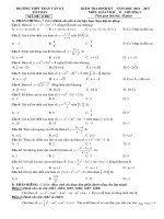 Đề thi thử trường trần văn kỷ 