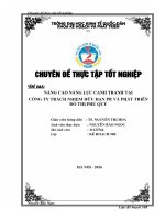 Nâng cao năng lực cạnh tranh tại công ty TNHH PR và phát triển đô thị phú quý