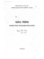 Giáo trình phương pháp thí nghiệm đồng ruộng 