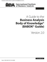 A Guide to the Business Analysis Body of Knowledge v2