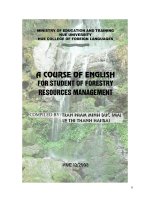 A course of english for student of forestry resources management 
