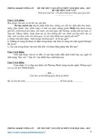 thi thử vào 10 lần 2 môn văn sông lô 2016 2017 