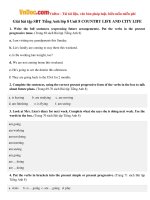 Giải bài tập SBT Tiếng Anh lớp 8 Unit 8 COUNTRY LIFE AND CITY LIFE 