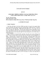 SÁNG KIẾN KINH NGHIỆM   ĐỀ TÀI  GIÁO DỤC PHÒNG CHỐNG TAI NẠN THƯƠNG TÍCH LỒNG GHÉP TRONG DẠY VÀ HỌC MÔN VẬT LÝ 8