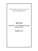 Bài tập lập trình hướng đối tượng với c 