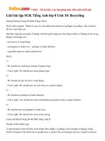 Giải bài tập SGK Tiếng Anh lớp 8 Unit 10: Recycling 