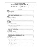 QUY TRÌNH bảo TRÌ hệ THỐNG bơm nước SINH HOAT