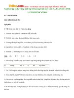 Giải bài tập SGK Tiếng Anh lớp 8 Chương trình mới Unit 5 A CLOSER LOOK 2, COMMUNICATION 