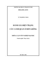Đánh giá hiện trạng cây cảnh quan ở Đền Gióng (LV tốt nghiệp)