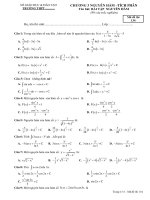 99 câu trắc nghiệm nguyên hàm hay có đáp án 