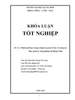 Đánh giá thực trạng công tác quản lý bảo vệ rừng  tại ban quản lý rừng phòng hộ động châu