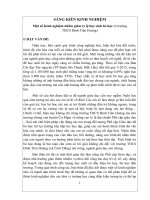 SÁNG KIẾN KINH NGHIỆM Một số Kinh nghiệm nhằm giảm tỷ lệ học sinh bỏ học (ở trường THCS Đinh Tiên Hoàng)