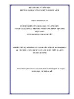 Nghiên cứu sự hài lòng của sinh viên đối với thái độ phục vụ và chất lượng dịch vụ của xe buýt trên địa bàn tp hồ chí minh 