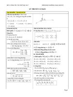Lý thuyết, bài tập HÌNH HỌC KHÔNG GIAN OXYZ