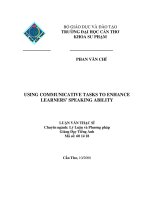 Using communicative tasks to enhance learners speaking ability 