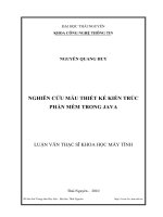 Nghiên cứu mẫu thiết kế kiến trúc phần mềm trong Java