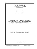Biện pháp quản lý giáo dục hoà nhập trẻ khuyết tật tại các trường tiểu học thị xã Uông Bí, tỉnh Quảng Ninh
