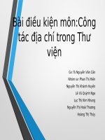 Công tác địa chí trong thư viện: Tìm và giới thiệu tài liệu địa chí về các địa phương Bắc trung bộ