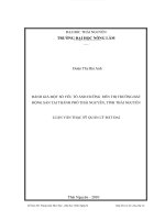 Đánh giá một số yếu tố ảnh hưởng đến thị trường bất động sản tại thành phố Thái Nguyên, tỉnh Thái Nguyên