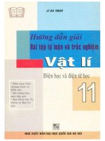 Hướng dẫn giải bài tập trắc nghiệm và tự luận vật lý 11 phần điện học và điện từ học 