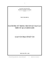 Người Phụ nữ trong Truyền kỳ mạn lục nhìn từ quan điểm giới
