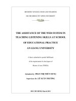 The assistance of the web system in teaching listening skills at school of educational practice an giang university 