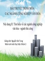 Tìm hiểu về các ngành công nghiệp văn hóa  ngành thủ công