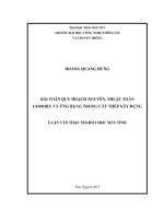 Bài toán quy hoạch nguyên, thuật toán gomory và ứng dụng trong cắt thép xây dựng 